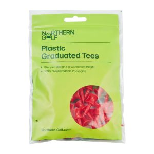 Northern Golf Red Plastic Graduated Tees (25)